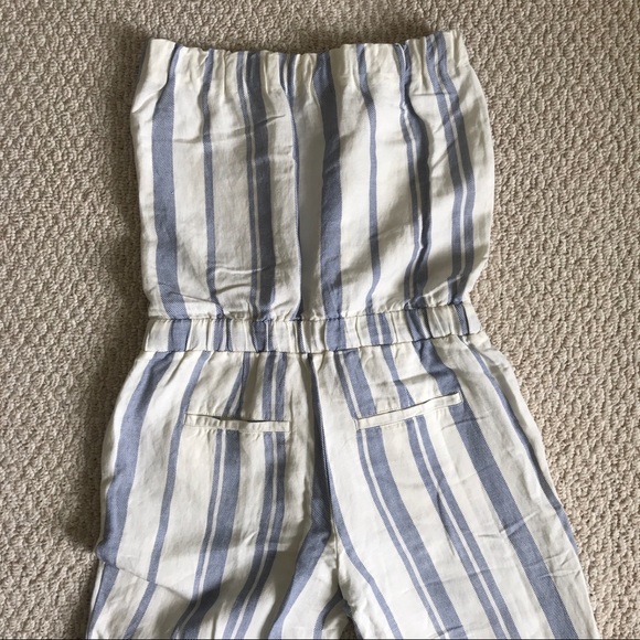 NEW WITH TAGS - LOFT blue/white strapless jumpsuit - Picture 5 of 5